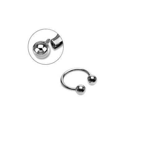 West Coast Jewelry Surgical Steel Internally Threaded Horseshoe Circular Barbell Sold Individually