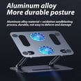thumbnail image 3 of Support pour Ordinateur Portable pour Bureau, Conception Ergonomique Ajustable, Support de Refroidissement en Alliage d'Aluminium, Support de Bureau Pliable avec Structure Stable, Gris Foncé, 3 of 8