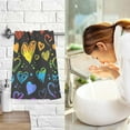 thumbnail image 7 of Dreamtimes Colorful Love Hand Towels, 2 PCS Pack 16 x 28 Inches Extra Absorbent Pure Cotton Towels, Super Soft Hand Towel for Bathroom, Hotel, Kitchen, Gym, 7 of 7