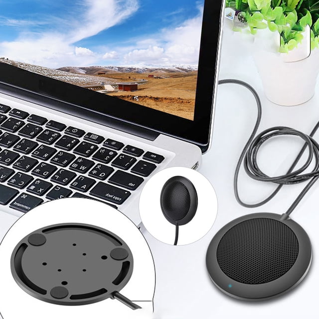 Micrófono De Escritorio, Micrófono De Audio Liviano, Interfaz Omnidireccional USB 2.0 Para Computadora Portátil