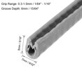 thumbnail image 2 of Unique Bargains Edge Trim U Seal Grey U Channel Edge Protector Fits 1/64'' - 1/16'' Edge 10 Feet Long Grey 1/64"-1/16", 2 of 5