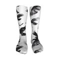 thumbnail image 5 of Honeii Monochrome Flying Ravens Print Calf Socks Sports Socks Seamless Toe, Trouser Socks,Knee High Long Socks for Women and Men-One Size, 5 of 8