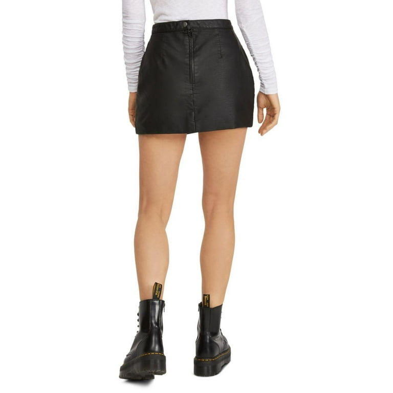 Leather skirt size 4 sales