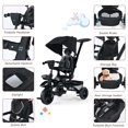 thumbnail image 5 of LINLUX 7 in 1 Toddler Trike, Toddler Ride-on Bicycles, Folding Kids Tricycle Bike, Black, 5 of 8