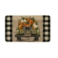 thumbnail image 2 of HomeKingdee Pumpkins Leaves Fall Door Mat Welcome Decorative Doormat Autumn Harvest Thanksgiving Rustic Low-Profile Floor Rug Switch Mat, 2 of 6