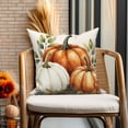 thumbnail image 2 of DaShan Fall Pumpkin Throw Pillow Covers 18x18 Set of 2,Autumn Leaves Linen Pillowcase Cushion Cover for Home Sofa Couch, 2 of 6