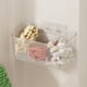 thumbnail image 4 of Organizador de ducha de pared, estante de plástico transparente, caja adhesiva para colgar, armario de baño y cocina, para ducha, almacenamiento de cepillos de dientes, diseño limpio y organizado., 4 of 7