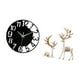 thumbnail image 5 of Reloj de pared grande,Reloj de pared acrílico silencioso de estilo moderno.,Reloj de pared grande de oficina,silencioso,fácil de leer y sencillo.,Estatua de escultura de ciervo,Estatua de, 5 of 8