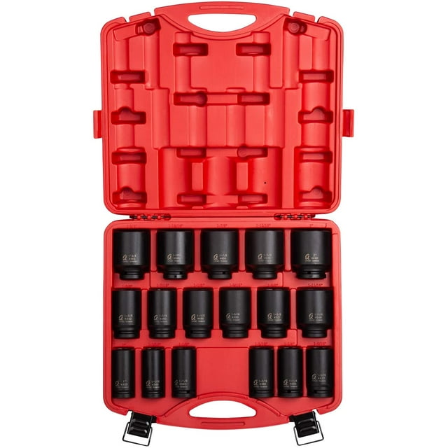 Sunex 4685 Ensemble de Douilles de Transmission 3/4 Pouces SAE à Impact Profond, 17 Pcs