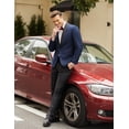 thumbnail image 3 of COOFANDY Mens Slim Fit Stylish Casual One-Button Suit Coat Jacket Business Blazers, 3 of 6