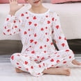 thumbnail image 4 of Cethrio Girls Pajama Sets Size 14-16 T, 2 Piece Soft Printed Summer Sleepwear Sets Red, 4 of 4