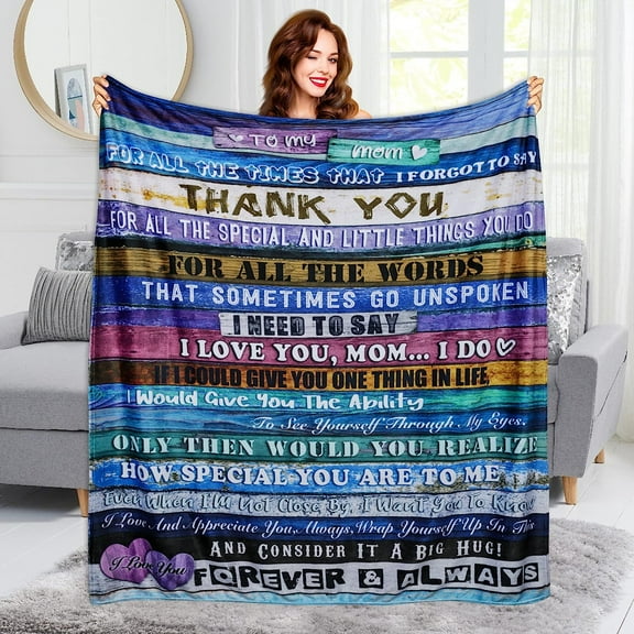 Gifts for Mom to My Mom Blanket Mom Gifts from Daughter or Son Birthday Gifts for Mom for Christama Day Gift for Women Best Gifts Soft Throw Blanket 50"x60"