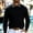 Black, variant on Men Fake Two Plaid Collar Cable Diamond Knit Sweater, Loose Fit Textured Long Sleeve Pullover for Business Daily Fall Wear White L