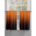 thumbnail image 5 of Burnt Orange Black Ombre Bathroom Window Curtain, Modern Abstract Striped Gradient Light Filtering Coffee Kitchen Curtains, Bedroom Living Room Curtains 2 Panel 84"x45", 5 of 6