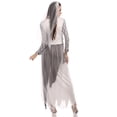 thumbnail image 3 of Sunloudy Disfraz de Cosplay de Halloween para Mujer, Vestido de Novia de Malla de Manga Larga de Longitud Completa con Accesorio de Gargantilla para Niñas, 2 Colores Sunloudy  moda, 3 of 8