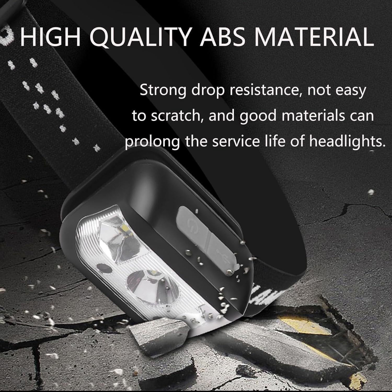 Headlamp Rechargeable, Super Bright LED Head Lamp, Waterproof Outdoors Headlight Flashlight, Adjustable headlamps for Adults and Kids,Cyclin 2pack