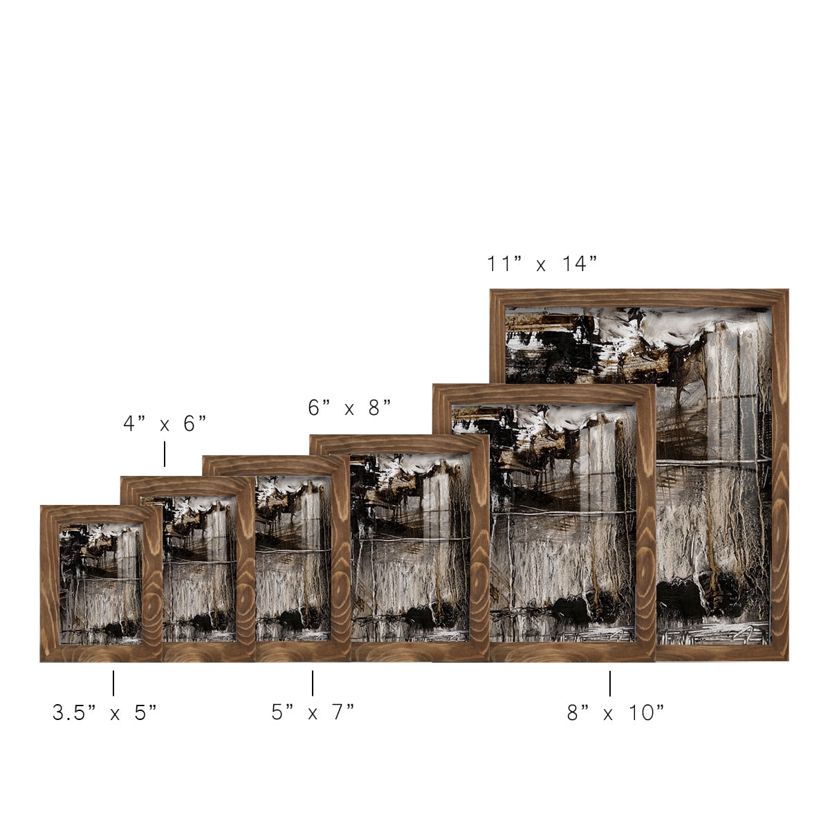 Continuum II -Framed Print w/glass-Walnut
