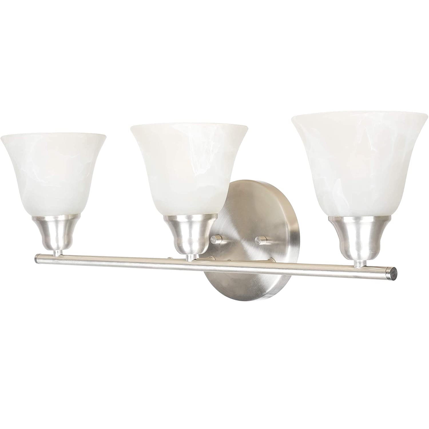 MingBright 3 Lights Vanity Light Fixture, 24 Inch Modern Crystal, Wall Lighting, Bedroom Vanity Light, Dual-Mount Vanity Fixtures for Room, Makeup Waterproof Light Mirror Front LED Lamp