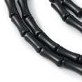thumbnail image 3 of 20strands Opaque Glass Beads Strand Bamboo Stick Black 12x5mm Hole: 1.1mm about 64pcs/strand 31.50''(80cm) DIY, 3 of 3