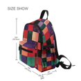 thumbnail image 3 of FORMRS School Backpack with Front Zippered Pocket 12" Student Travel Daypack, Red and Purple Plaid Pattern, 3 of 6