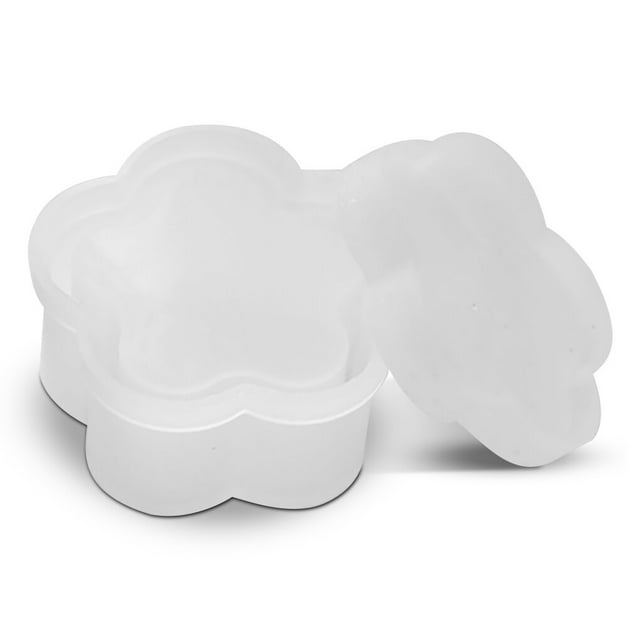 ziyahi Handmade Storage Box Mold DIY Portable Silicone Mould Smooth Flexible Container Molds Household Ornament for Plaster Clay Flower-shape