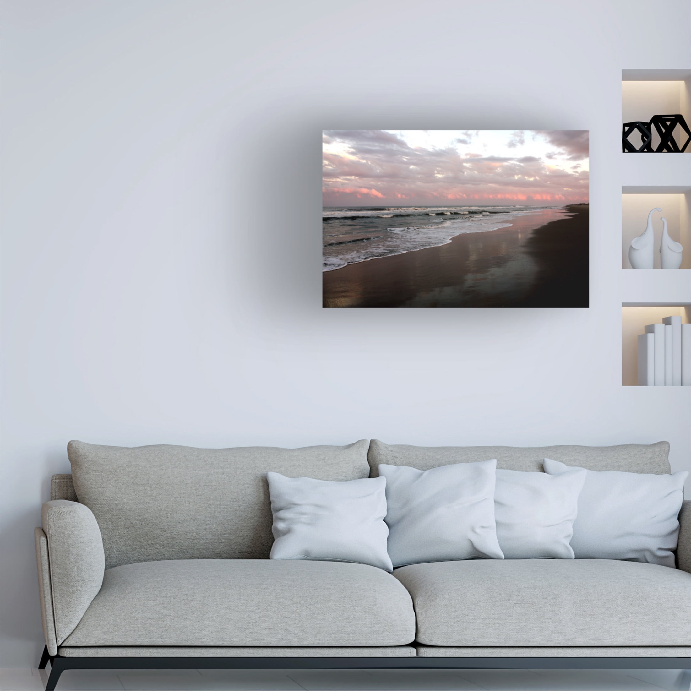 Canvas Wall Art - DANE 'Beaches 34' Wall Art for Living Room, Bedroom, or Office Décor by Trademark Fine Art - 47 x 30 Inches