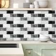 thumbnail image 3 of IFANLANDOR Self Adhesive Wall Stickers Oil Resistant Rectangular For Kitchen Backsplash 6Pack, 3 of 5