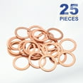 thumbnail image 3 of Uxcell M18x24x1.5mm Flat Washers, 25PCS Copper Automotive Drain Plug Gaskets, Purple, 3 of 7