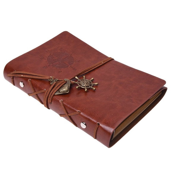 Retro Personality Journal Notepads Ring Binder Diary Notebook Light brown S