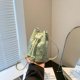 thumbnail image 5 of Bolso Tejido Hobo Tipo Cubo Cordón Cuero PU para Mujer Monedero, 5 of 9