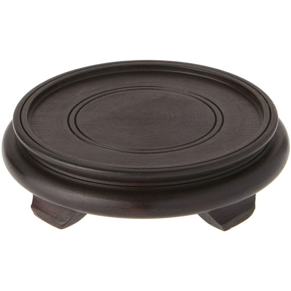 Bard's Dark Wood Decorative Base, 1.875" H x 6.75" W x 6.75" D (5.5" Display Diameter)