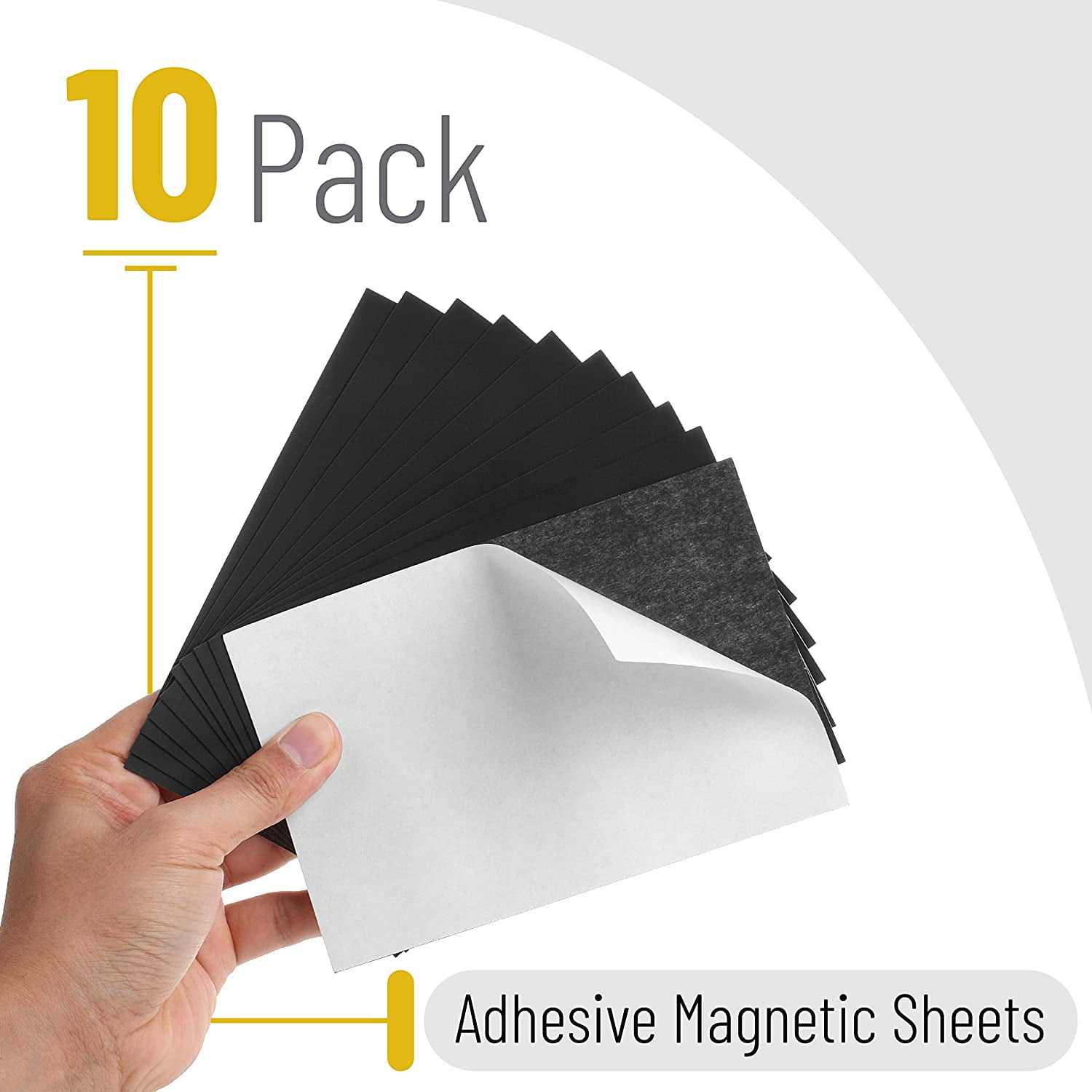 Magnetic Adhesive Sheets,, 2 X 3.5, 45 Pack，Cuttable Magnetic Sheets with  Adhes