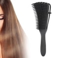 thumbnail image 3 of Detangling Hair Brush for Long Thick Wet Dry Hair Fine Teeth Comb Knots Detangler, Curved Design with 8 Rows Elastic Brushes, Suitable for All Hair Types, 3 of 7