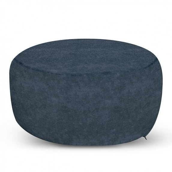 Faux Suede Ottoman Pouf, Digitally Printed Grunge Texture, Decorative Soft Foot Rest with Removable Cover Living Room Dorm and Office Furniture, Grey, by Ambesonne