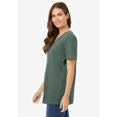 thumbnail image 3 of Woman Within Plus Size Perfect Short-Sleeve V-Neck Tee (Petite Available), 3 of 6