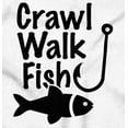 thumbnail image 2 of Crawl Walk Fish Hook Outdoor Lover Romper Boys or Girls Infant Baby Brisco Brands 18M, 2 of 6
