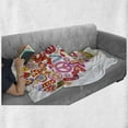 thumbnail image 5 of Groovy Soft Flannel Fleece Blanket, Print with Colorful Hippie Style Floral Heart Spring Happiness Joy Wish Hope Message, Cozy Plush for Indoor and Outdoor Use, 70" x 90", Multicolor, by Ambesonne, 5 of 5