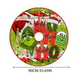thumbnail image 3 of How the Grinch Stole Christmas Merry Grinchmas Christmas Tree Skirt Collar 48 Inch, Soft and Funny Farmhouse Holiday Decor Xmas Party Holiday Decoration, 3 of 3