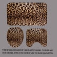 thumbnail image 4 of 4PCS Brown Leopard Print Shower Curtain Set, Panthera Cheetah Print African Wild Safari Animal Skin Women Girls Bathroom Decor, Waterproof Fabric Shower Curtain Non-slip Bath Mat Toilet Rug, 4 of 7