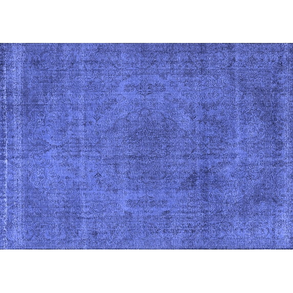 Ahgly Company Indoor Rectangle Oriental Blue Industrial Area Rugs, 8' x 12'