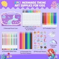thumbnail image 4 of 70PCS Mermaid Washable Markers Set with Glitter,Art Supplies for Kids Ages 4-6-8,Drawing Coloring Art Craft Kits for Girls with Marker,Glitter Pens,Crayon,Birthday Gifts Toys for Girls, 4 of 7