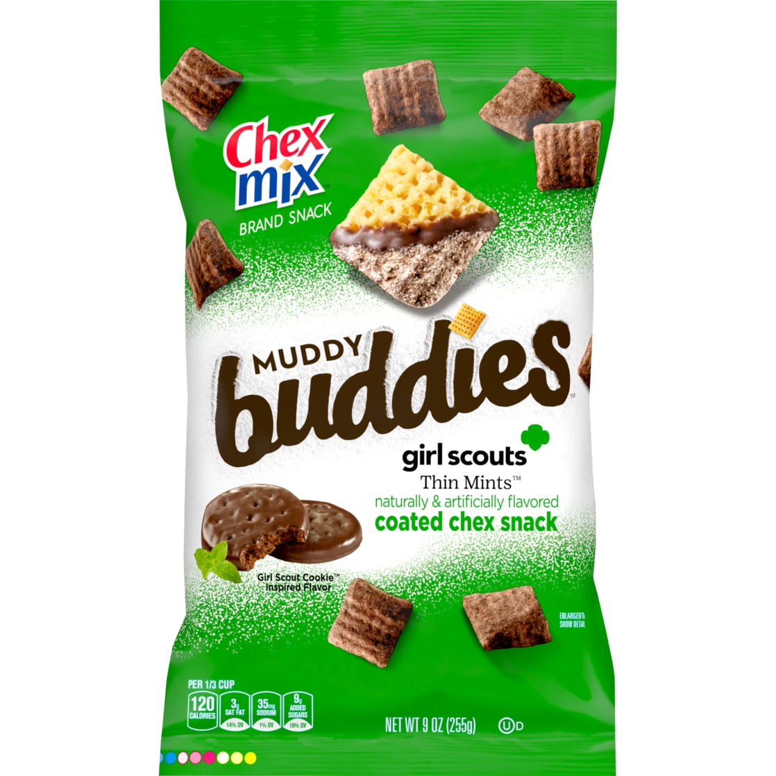 Chex Mix Muddy Buddies Girl Scouts Thin Mints Snack Mix, 9 OZ