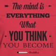 thumbnail image 3 of CafePress - Buddha Saying The Mind Is Everything ... Women's - Women's Traditional Fit Dark T-Shirt, 3 of 4