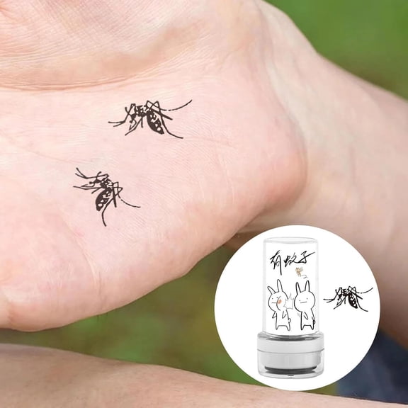Lypsnake Mosquito Stamp,Portable Self Inking Mosquito Pattern Stamper,Funny Insect Decorative Print for Scrapbook Journal Card Making DIY Craft Funny Prank Handmade Decor