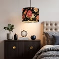 thumbnail image 5 of Linen Drum Lampshades Peonies pheasants Floral vintage seamless flowers birds 13"x13"x10" Light Shade for Table Lamps Floor Lamp Shades Lampshade Replacement Assembly Required, 5 of 8