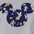 thumbnail image 3 of Mickey & Friends - Space Pattern - Juniors Cropped Cotton Blend T-Shirt, 3 of 5