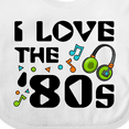 thumbnail image 4 of Inktastic I Love the '80s-musical notes Boys or Girls Baby Bib, 4 of 4