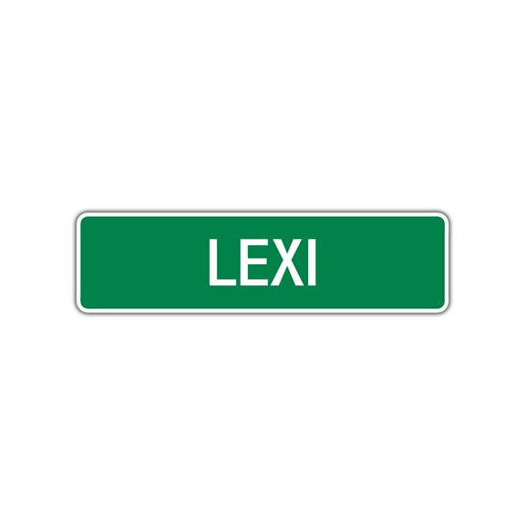Lexi Girls Children Name Indoor Outdoor Letter Printed Label Wall Plaque Decoration Aluminum Metal Sign 4"x13.5"