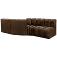 thumbnail image 3 of Meridian Furniture Arc Brown Velvet Modular Sectional, 3 of 7