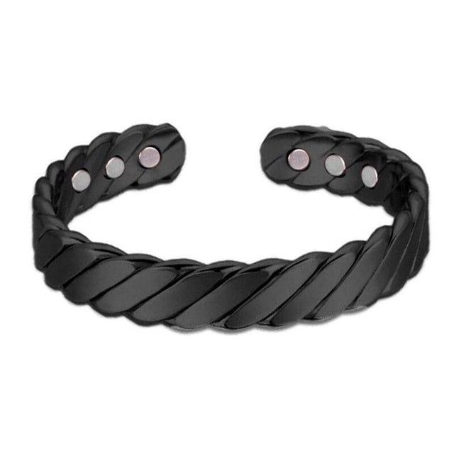Fiudx Pulsera Magnética de Metal Duradero, Dióxido de Carbono y Oro, Titanio Elástico, Mejorar La Circulación, Unisex, Ideal para Uso Diario, Un Regalo Elegante.